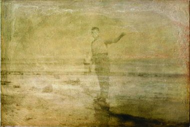 Jason M. Aumann. Memory No. 26 (2011); Pigment, resin and beeswax varnish on Birch; 18” x 12”. Courtesy of Incline Gallery, San Francisco. Jason M. Aumann. Memory No. 26 (2011); Pigment, resin and beeswax varnish on Birch; 18” x 12”. Courtesy of Incline Gallery, San Francisco.