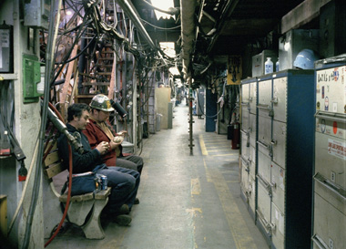 Sharon-Lockhart-Lunch-Break-Assembly-Hall-Bath-Iron-Works-November-5-2007-Bath-Maine-still-2008
